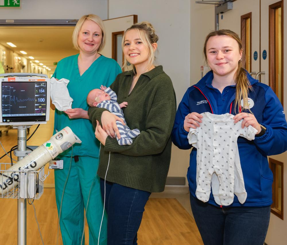 Tesco donates premature baby clothing to Swindon neonatal unit