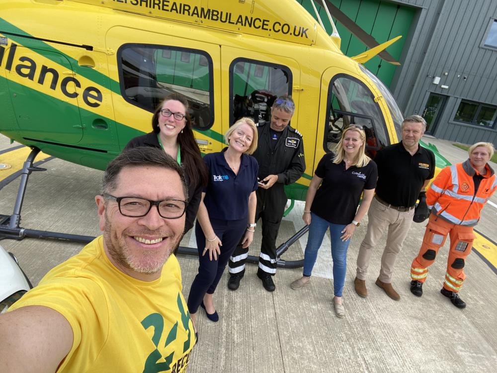 Mike and some of the Wiltshire Air Ambulance team