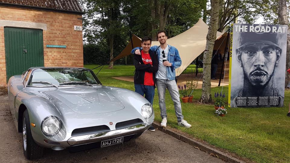 Leon Watts with a fellow car enthusiast - Coldplay's Guy Berryman