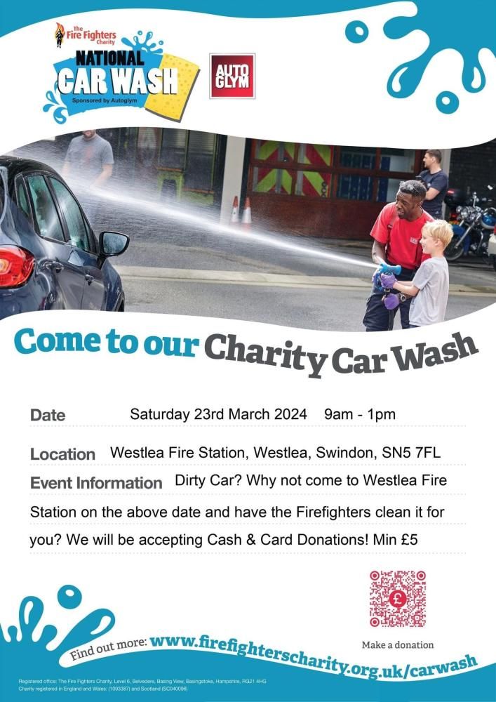 Fire station charity car wash