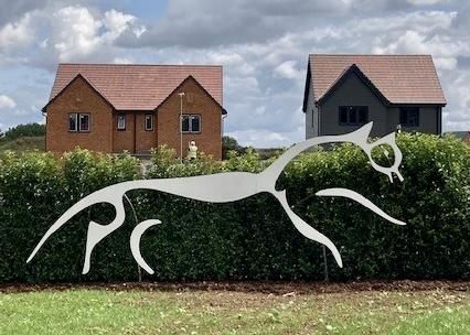 Name that horse! The 5ft high White Horse sculpture by artist Diccon Dadey of Dadey Fine Metal Art and will remain at the entrance to greet customers throughout the lifetime of the development. 