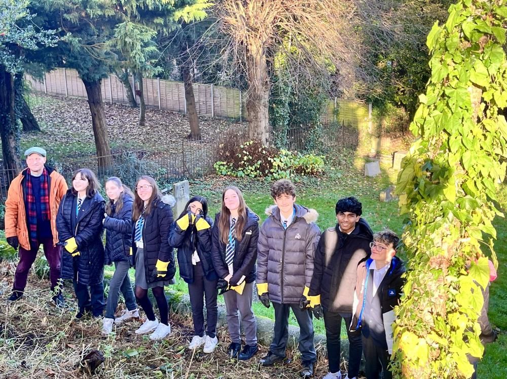 Lawn Manor Academy Forest School helps out at Christ Church