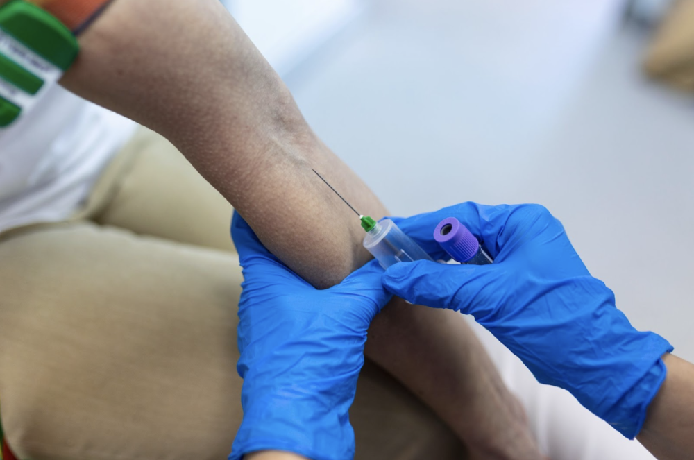 Venepuncture procedure at a Swindon clinic