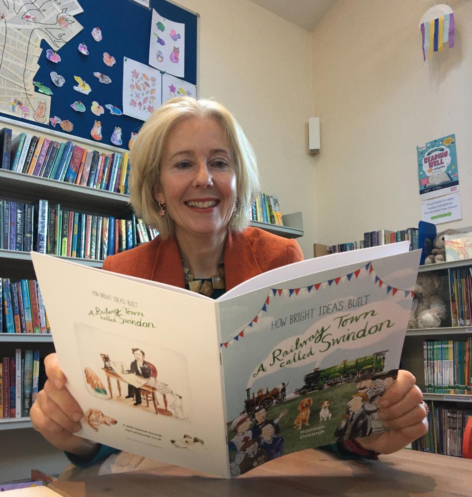 Hannah with her new book