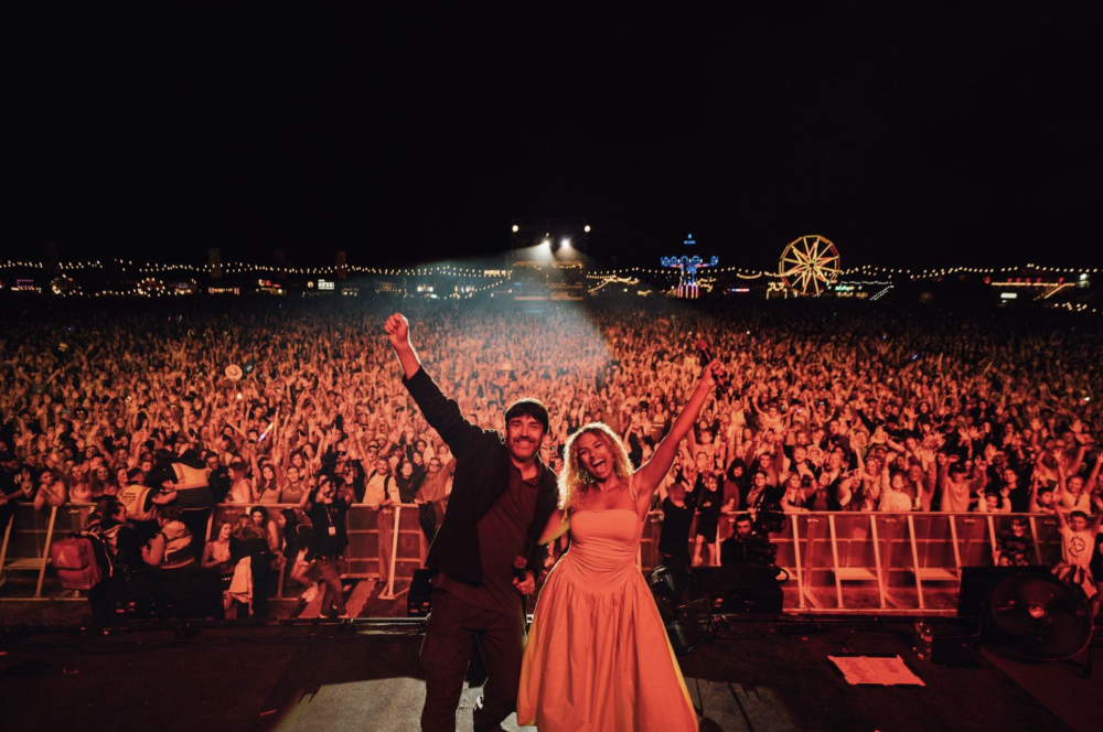 Alex James and Kemi at last year's Big Feastival