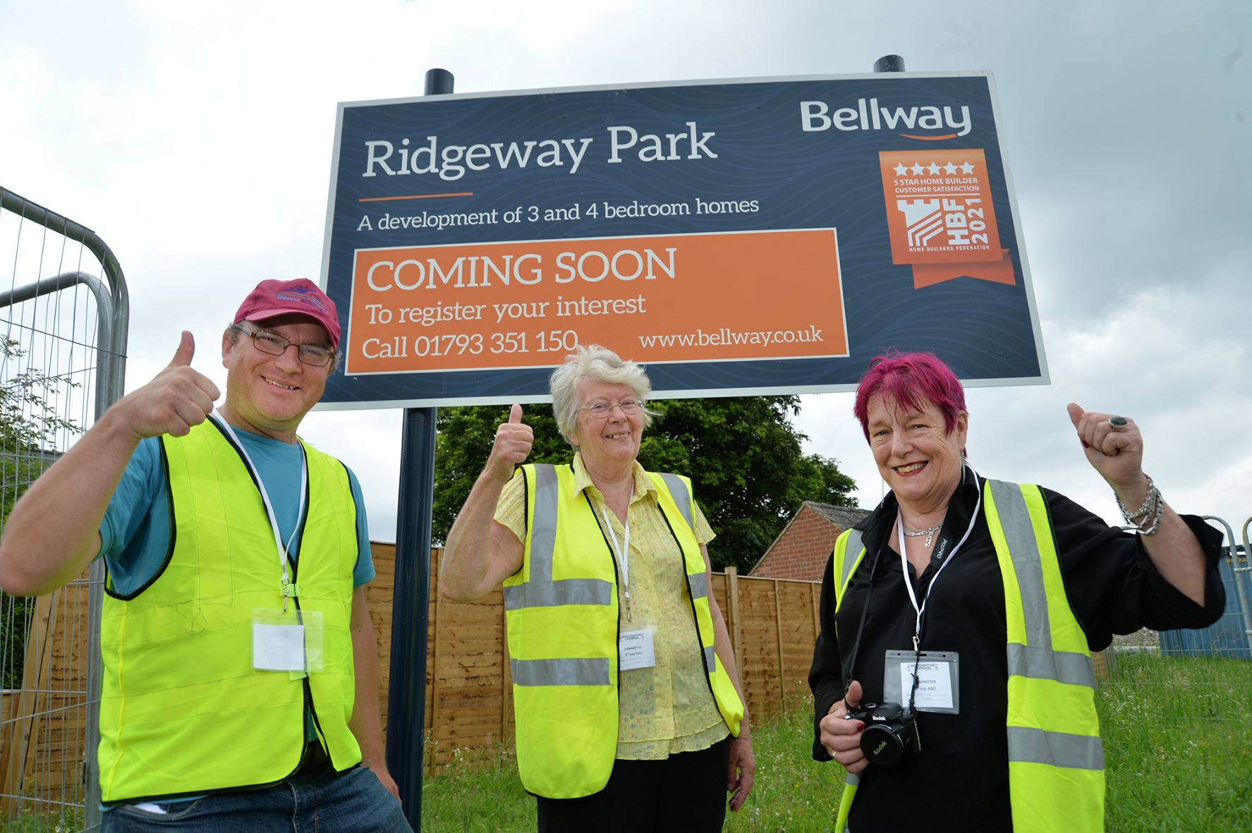 (Left to right) Kostya Vasiliev, Sally Parker and Louise May of Bellway