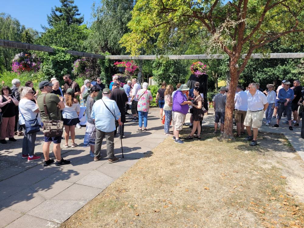 More than 100 people attended the unveiling 