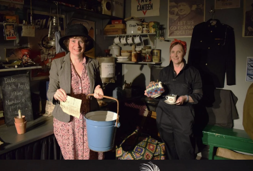 The reproduction air raid shelter