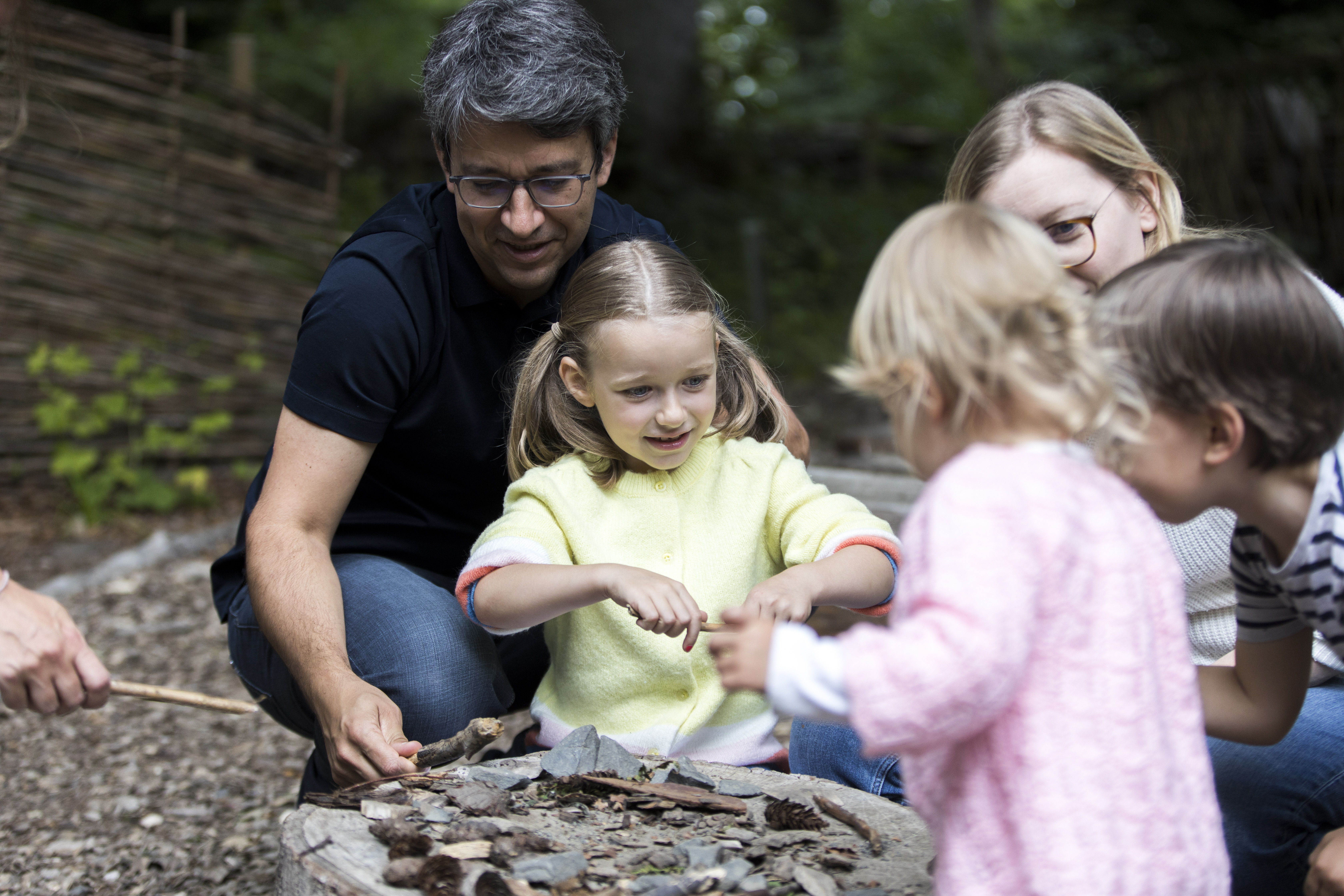 Family at forest school ©National Trust Images Annapurna Mellor