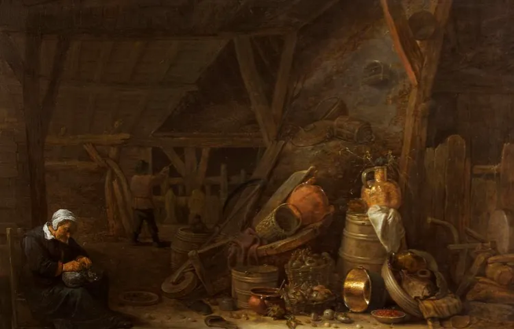 A Barn with a Still Life of Kitchen Utensils and a Sleeping Cook © National Trust Collections