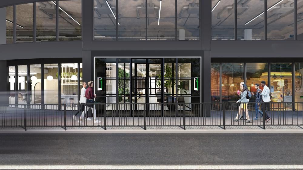 An impression of the completed frontage