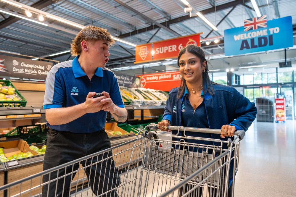 Aldi gives shoppers the chance to take part in supermarket sweep