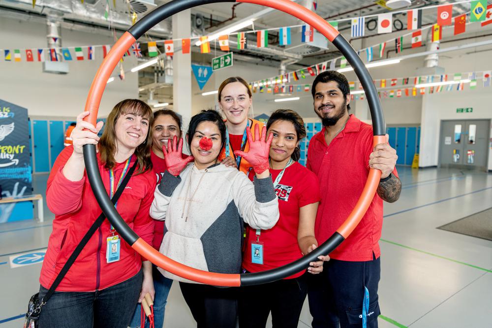Swindon Amazon team worked to raise funds and awareness for Red Nose Day 2023