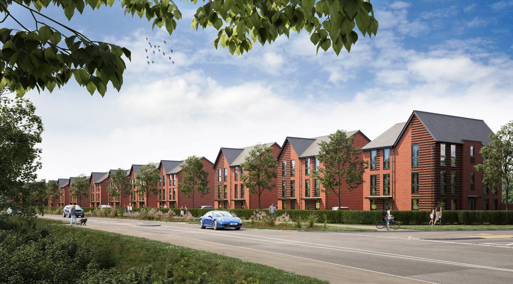 CGI images of proposed new homes at Wichel Fields, Wichelstowe