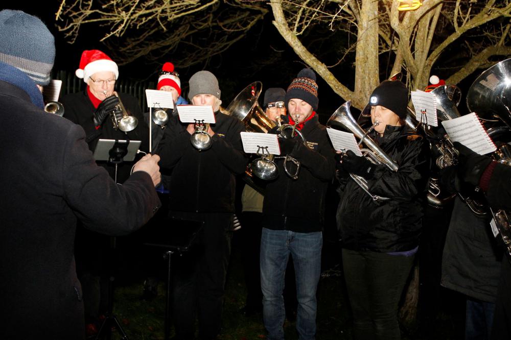 Wroughton Silver Band performed at the switch-on celebration