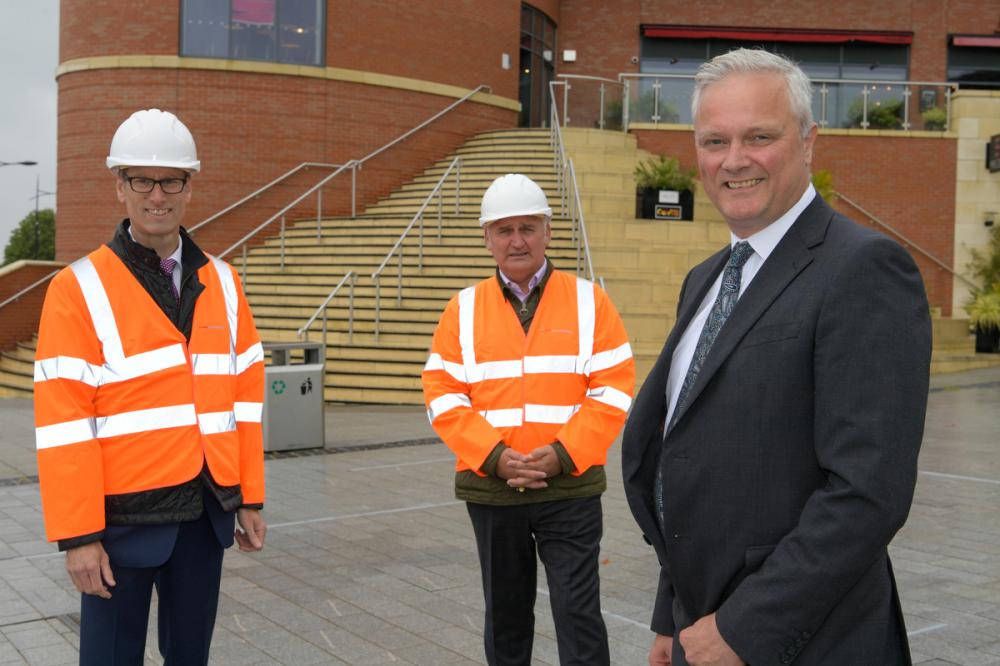 Neil Madle, City Manager for Swindon at CityFibre (foreground) with (L-R) Andrew Wilbram and David Easton, both Volker Smart Technologies