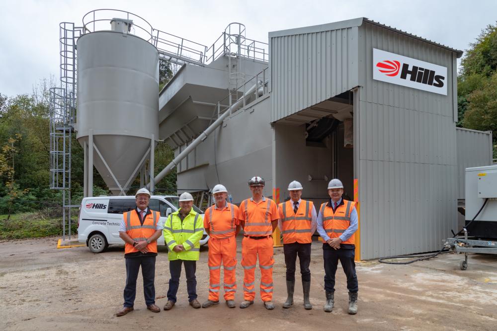 From left: Peter Andrew, Group Director Hills Quarry Products; Adrian Clarke, Wilmington site owner and franchisee; Nick Tregale, Concrete Plant Manager; Grant Carter, Concrete Operations Assistant; Terry Newsham, Commercial Business Manager; and James Cooke, Divisional Director Hills Quarry Products  