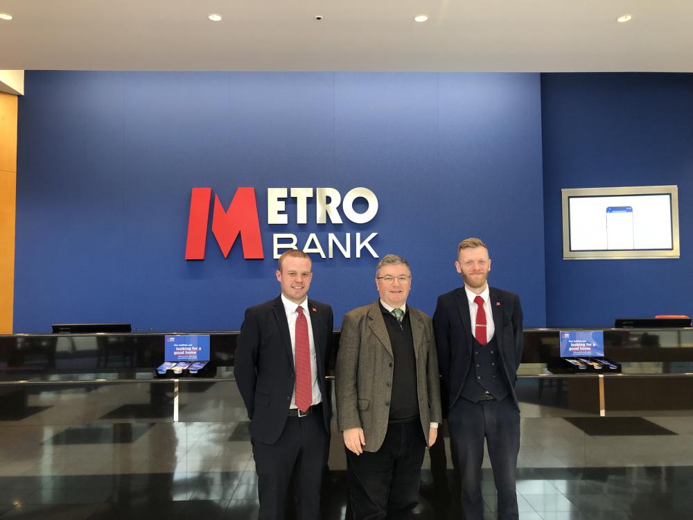 (L-R) Joe McGowan, Sir Robert Buckland and Daniel Wilkie