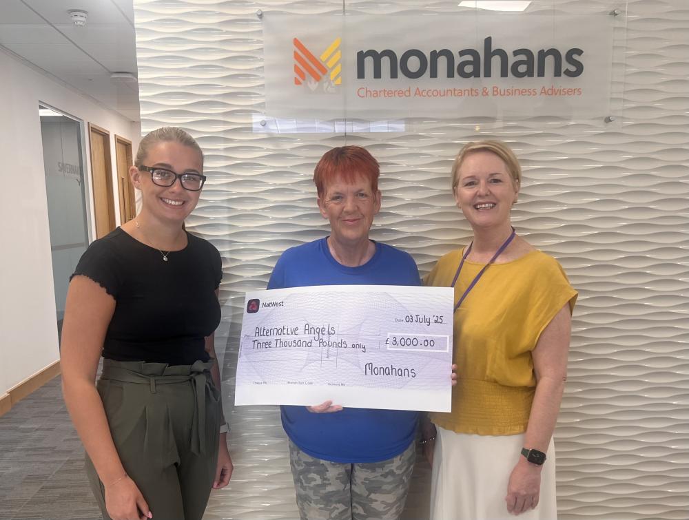 Monahans Swindon staff raise £3,000 for homeless charity