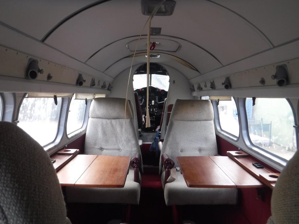 The interior of de Havilland Dove G-ARBE