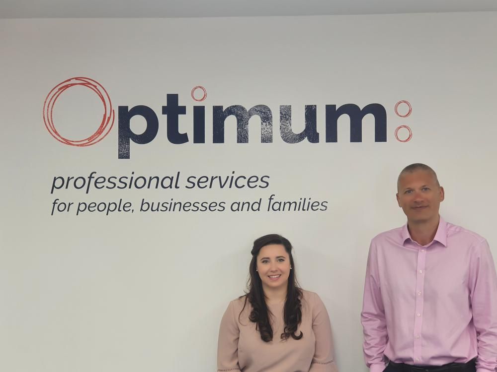 New Audit & Assurance Manager Hannah Churches with director and Head of Audit Rob Stokes