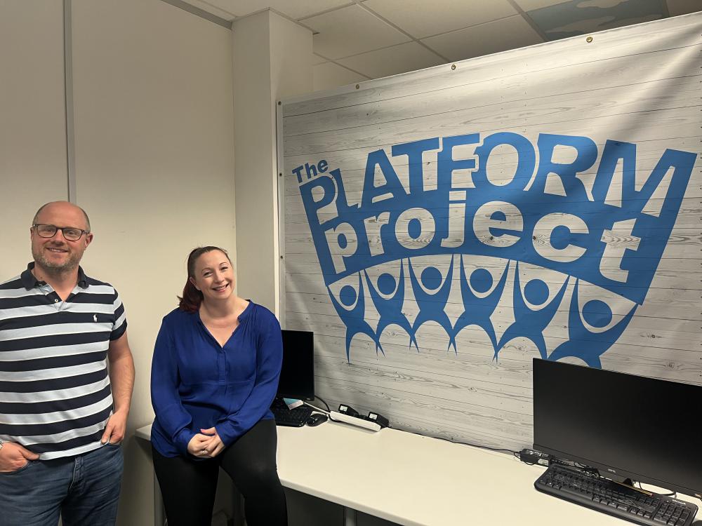 Platform Project founder Sadie Sharp and Chairman James Phipps