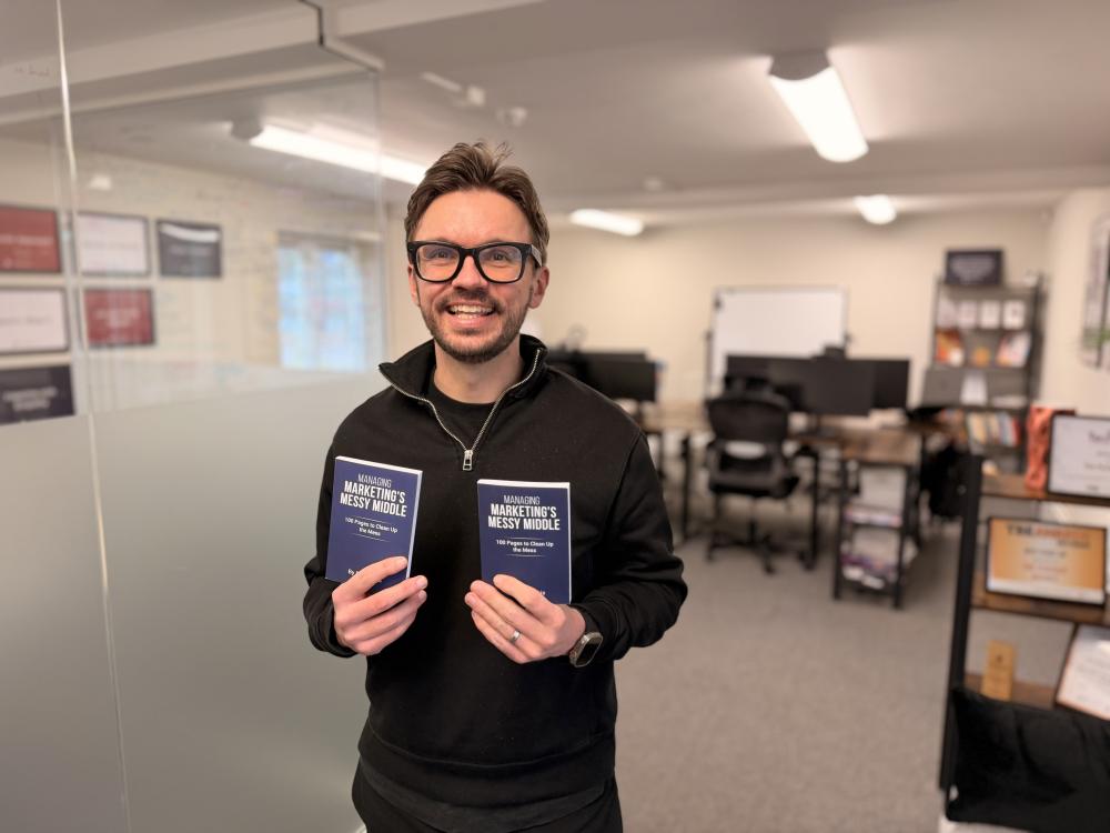 Rob Curtis writing his debut guide, Managing Marketing’s Messy Middle: 100 Pages to Clean Up the Mess.