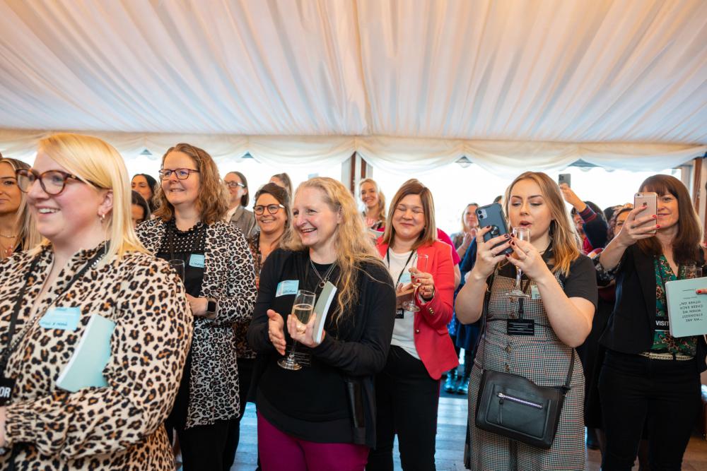 Hadi Brooks, foreground, second from left, with fellow entrepreneurs at the House of Lords reception