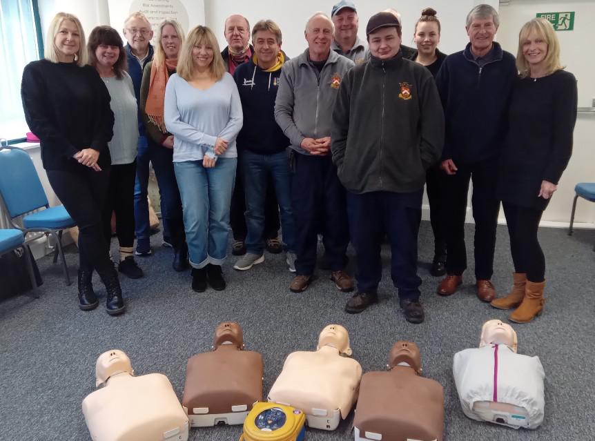 Image taken of attendees on January’s CPR/defibrillator training course