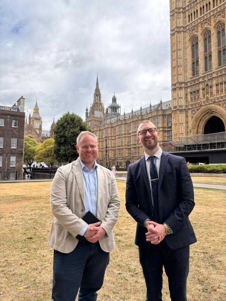 STARK UK Managing Director Mike Armstrong with North Swindon MP Will Stone