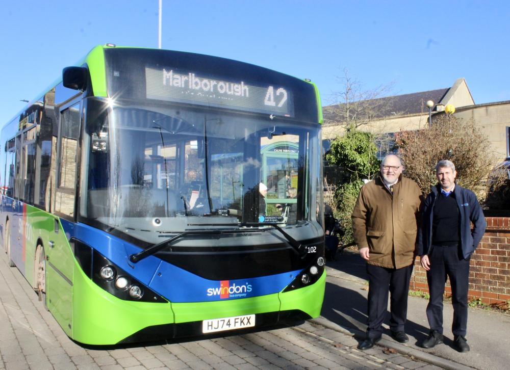 Swindon's Bus Company Operations Manager Paul Coyne with driver Darren Kirby   