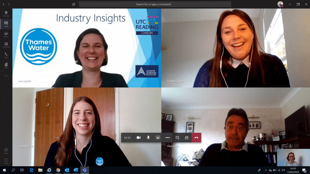 Representatives from Thames Water took part in an online careers event for students (Thames Water Teams use)