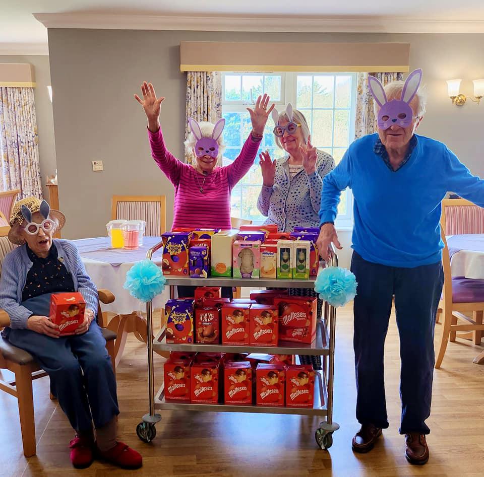 Local care home residents celebrate Easter with bunny hunt and donated eggs