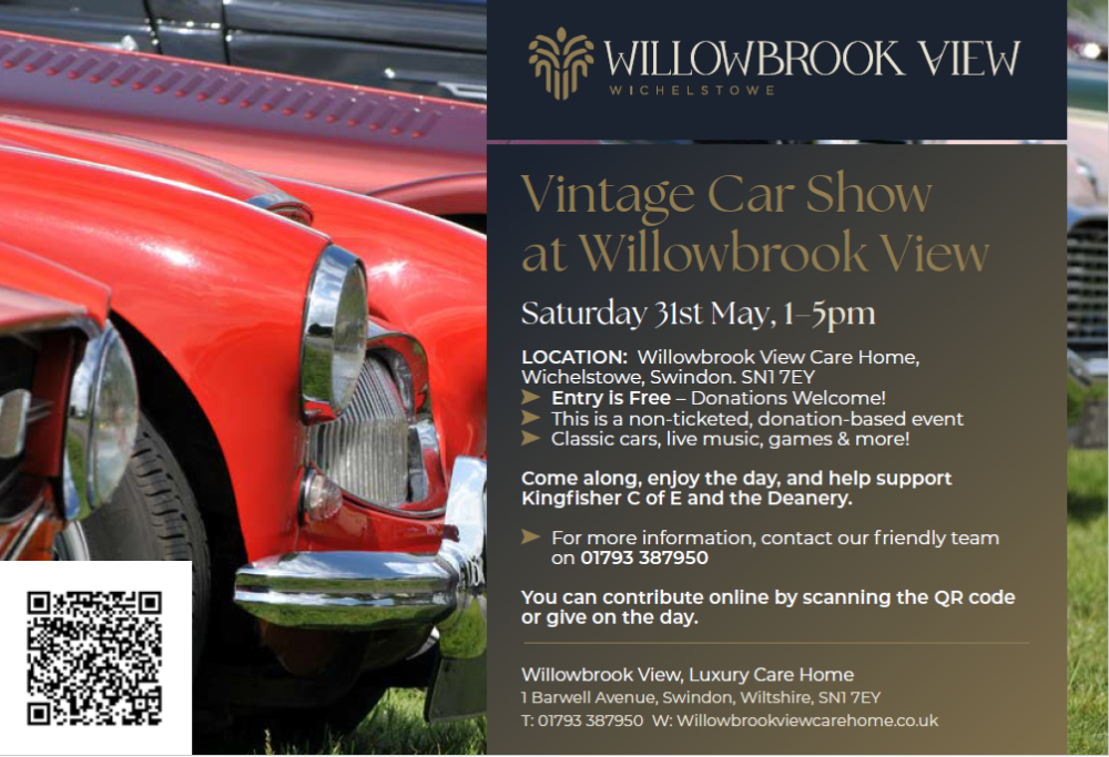 Free vintage car show at Swindon care home