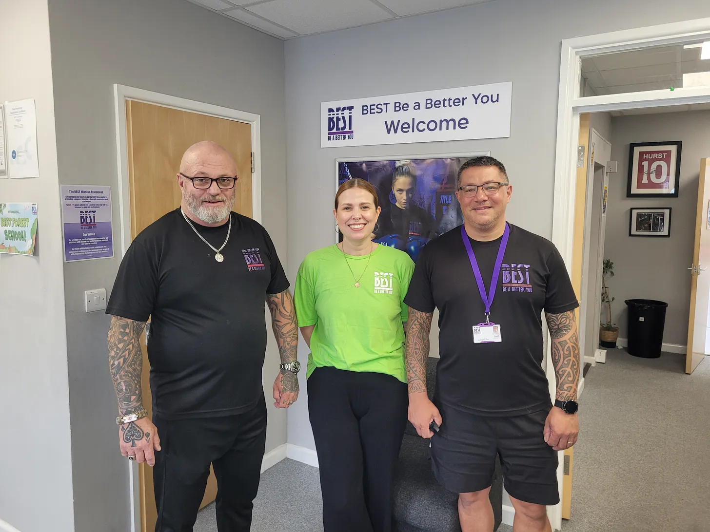 BEST founder and CEO Don Bryden, left, with Deputy Manager and Designated Safeguarding Lead Laura Frankham-Gething and Operations Manager Craig Hiscock