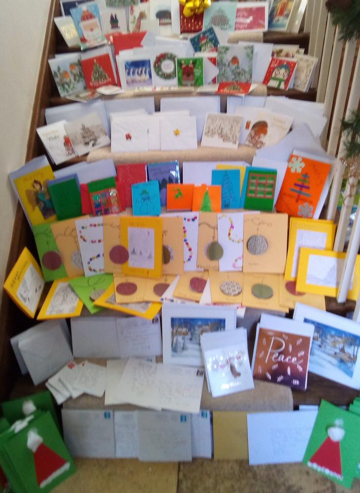 Just a small portion of the cards sent last year