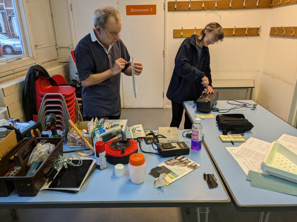 Dave Foster at work at the Repair Cafe