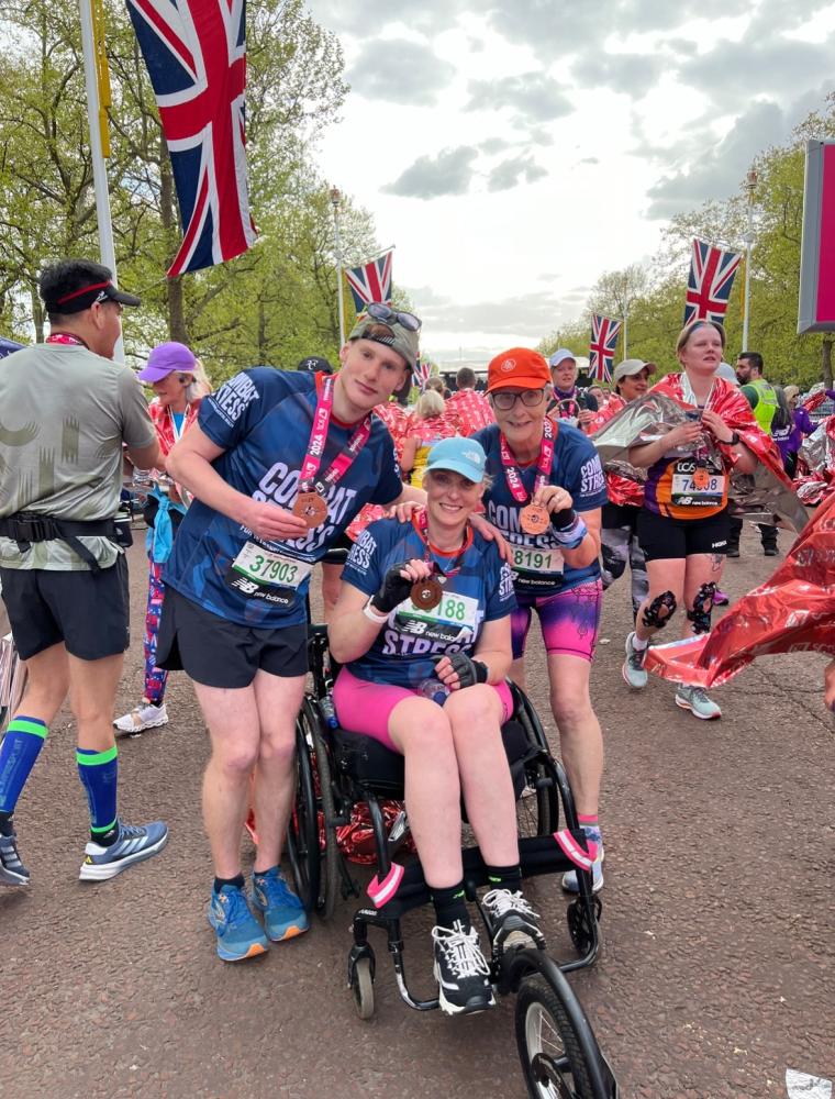 Marion ran the London marathon with her daughter and grandson - three generations together