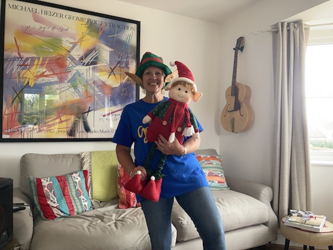 Rachel Parry getting into the Christmas spirit