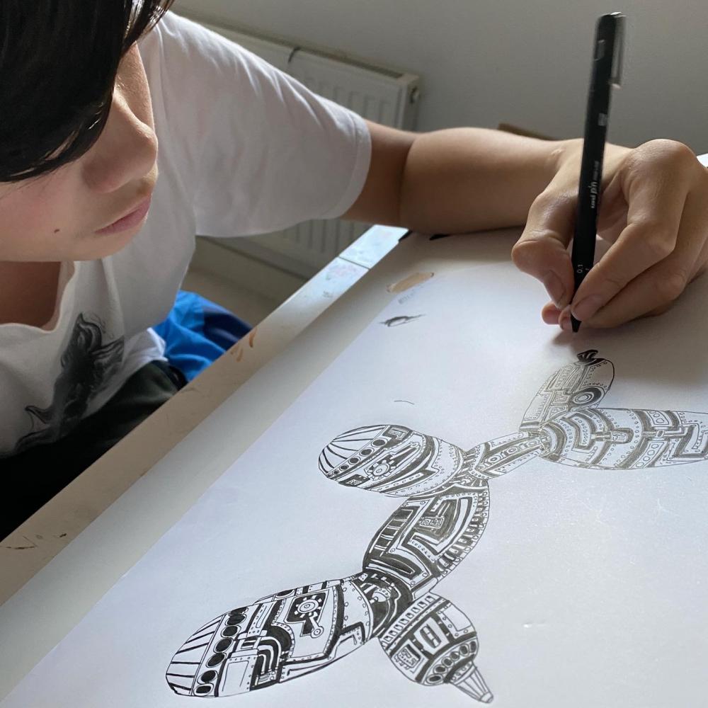 Morgan at work