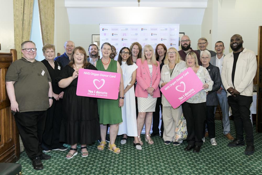 The gathering in London - Steve Light stands fourth from right at the back