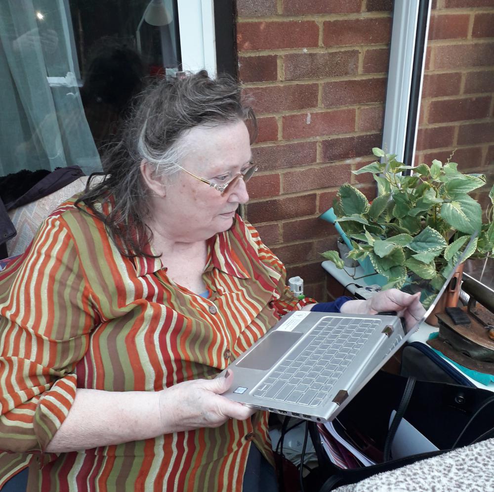An MHA Communities volunteer making a befriending call