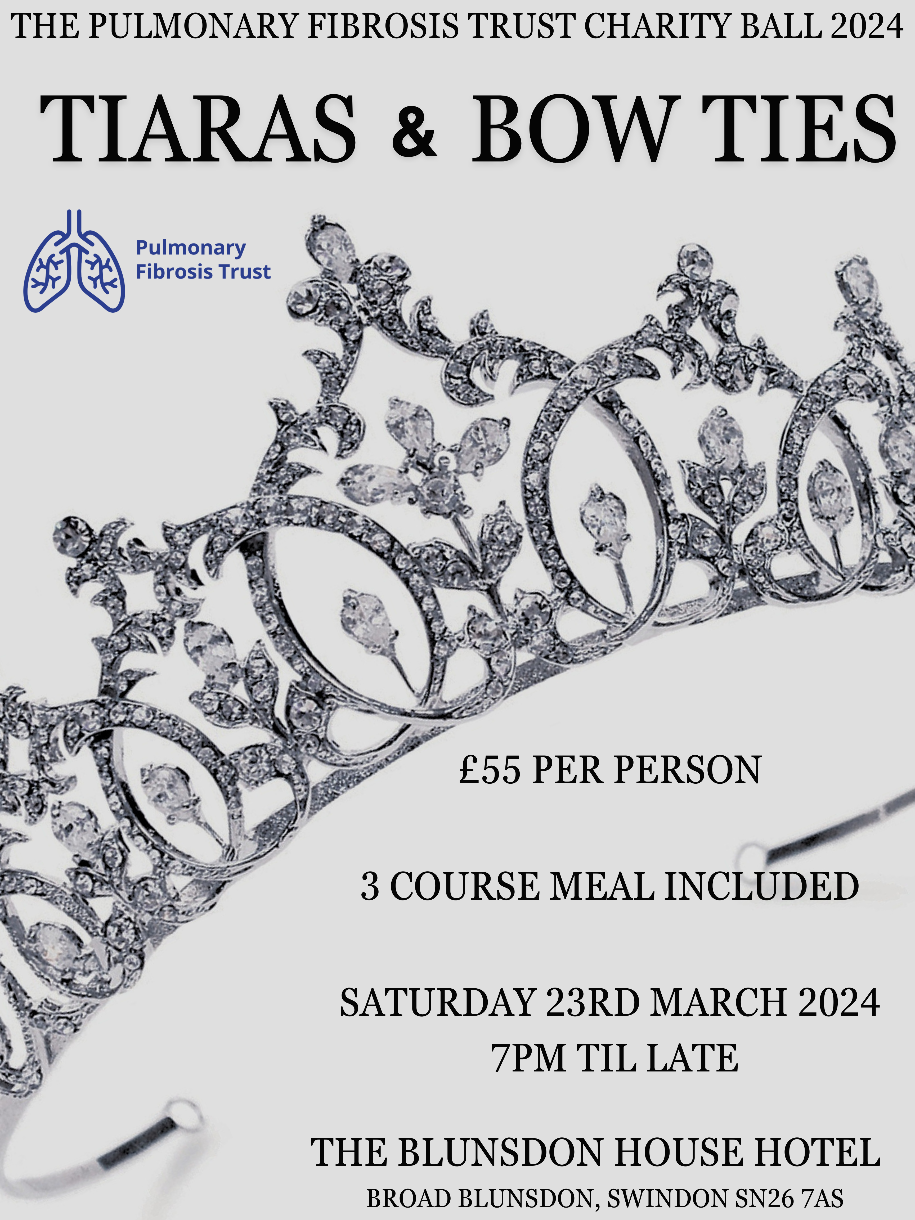 Tiaras and Bow Tie Ball for Pulmonary Fibrosis Trust