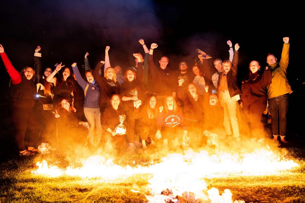 Participants in last year's fire walk (Photo courtesy of Stephen Baron Photography)