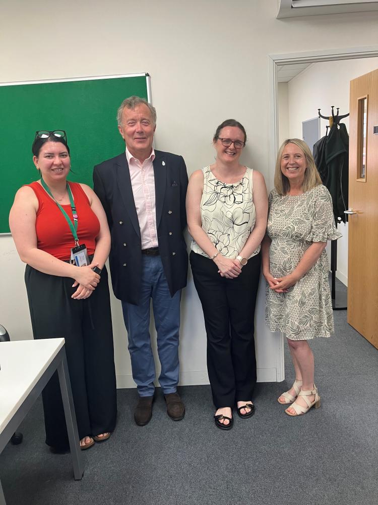 From left: Louisa Wrighton, High Sheriff Dr Alexander Goodwin, Kate Rowland and Emma Maclennan