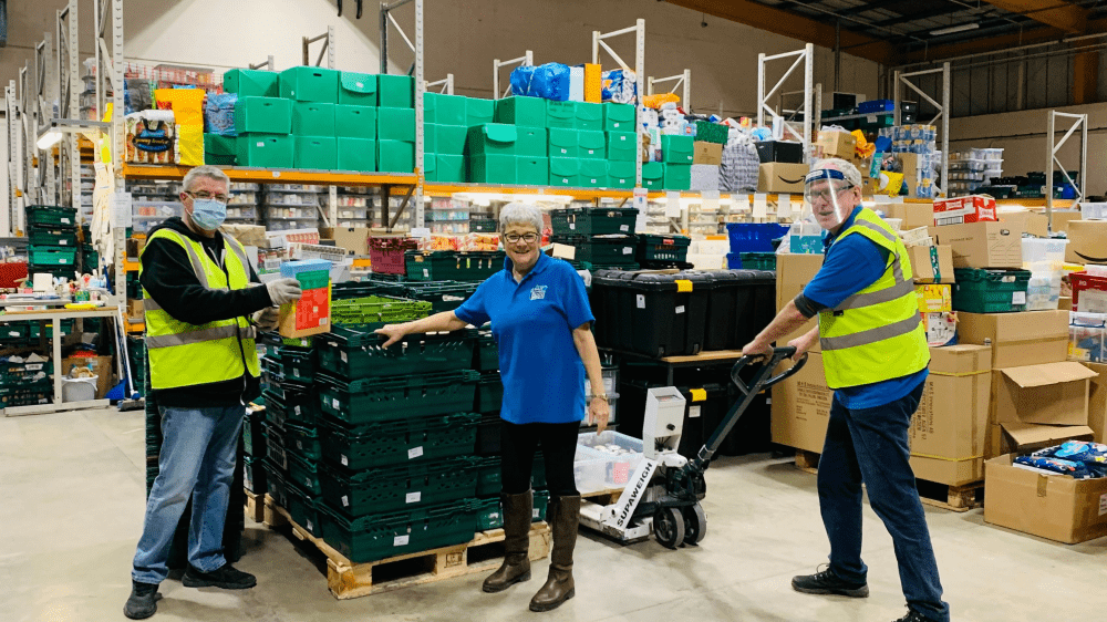 The foodbank team are seeing demand rise