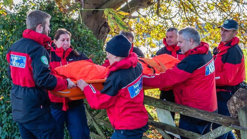 Search and rescue team in Ridgeway Challenge