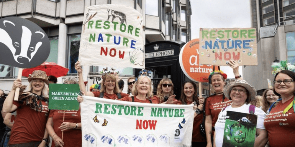 Historic march for nature joined by Wiltshire Wildlife Trust  