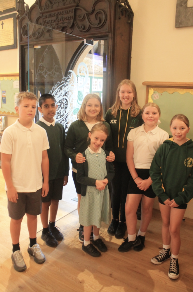 Young artists help to create church’s new glass door