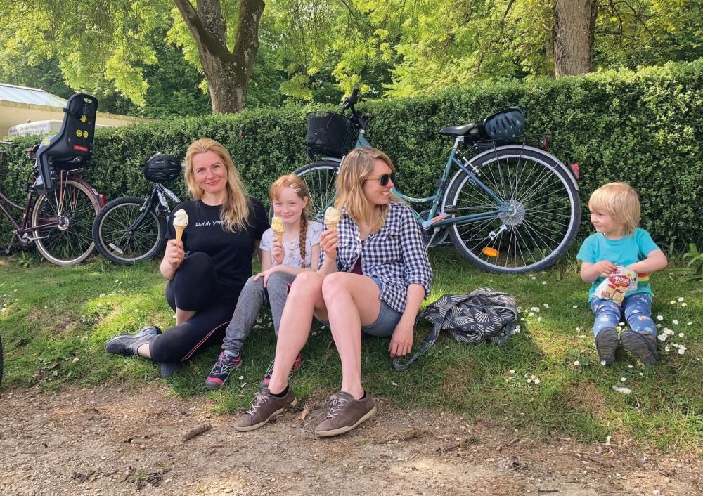 Enjoying exploring Swindon on bikes donated by Swindon residents